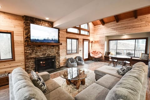 Great Room - 65` TV w/Roku capability + large sectional coach so comfy you won`t want to get up