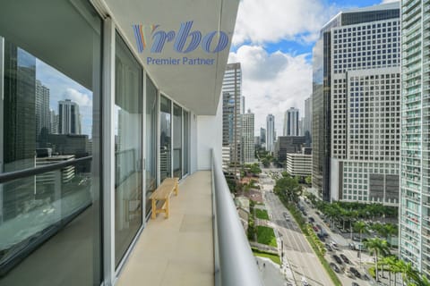 Balcony facing Brickell Avenue!