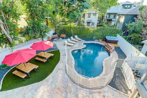 Resort style pool and hot tub
