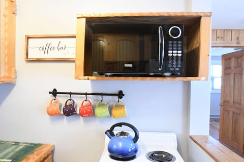 Dunkin Donuts coffee and creamer are supplied for your stay at the "coffee bar."