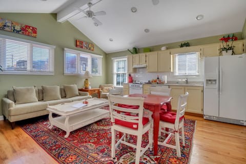 Sunshine filled living & dining area