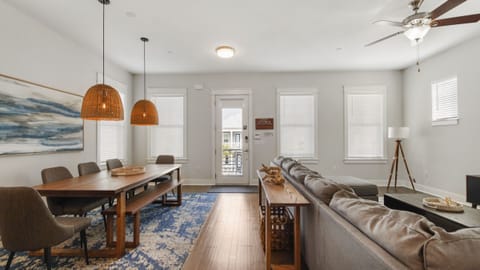 Open concept living and dining room