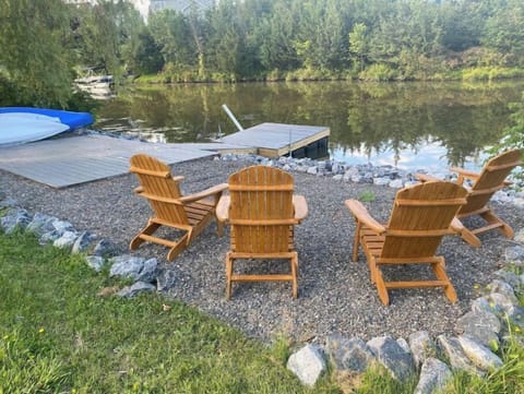 Enjoy the view from the dock behind the home