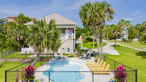 Pool with water views