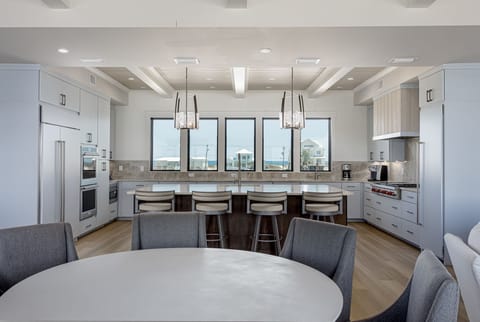 Main floor kitchen and dining gulf view