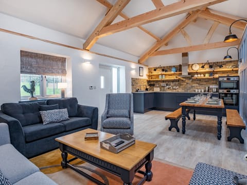 Open plan living space | Cowshed 2 - Cowshed Cottages at Travellers Rest Yard, Llanboidy