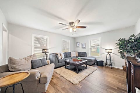Living Room: Bright and airy space with stylish decor and a perfect spot for relaxation and fun!