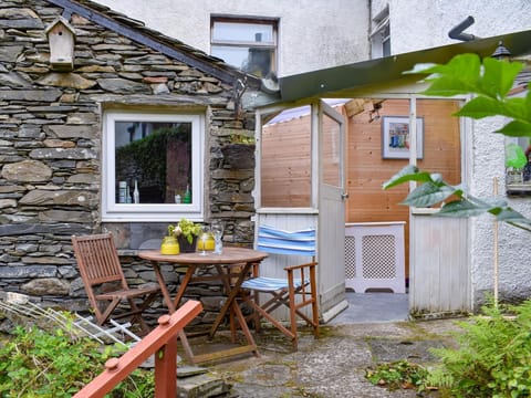 Sitting-out-area | Willow Cottage, Spark Bridge, near Ulvertson