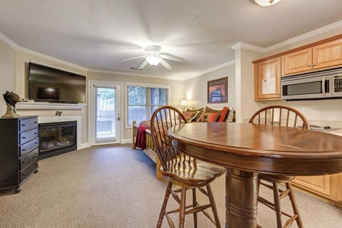 Lower Level Master Suite with King Bed, Gas Logs & Fully Equipped Kitchenette