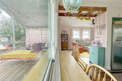 Watch the boats pass by as you wait for your morning coffee to finish brewing.