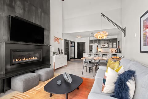 Large Gas Fireplace in Main Living Area