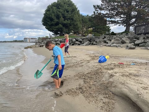 Kids enjoying the beach