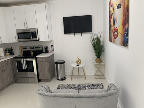 Living Space 
Fully Equipped Kitchen 
Smart Tv  
LED Lights