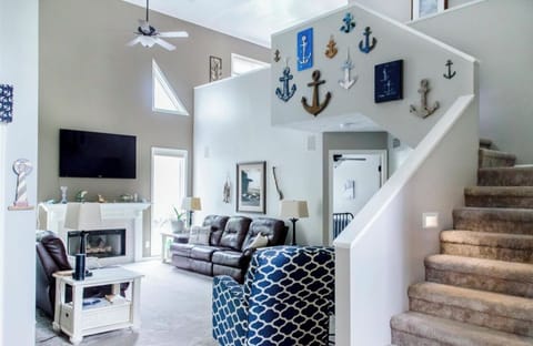 Master bedroom on main level with 2 bedrooms upstairs and a loft 