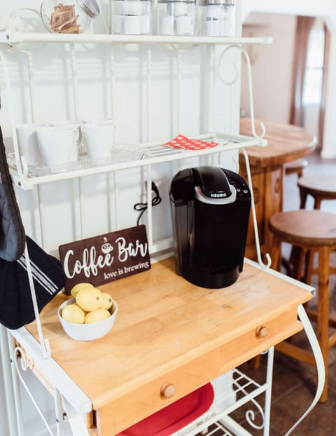 Fully stocked coffee/tea bar