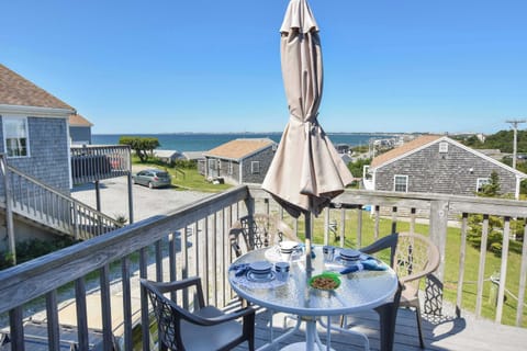 Deck area with seating and view