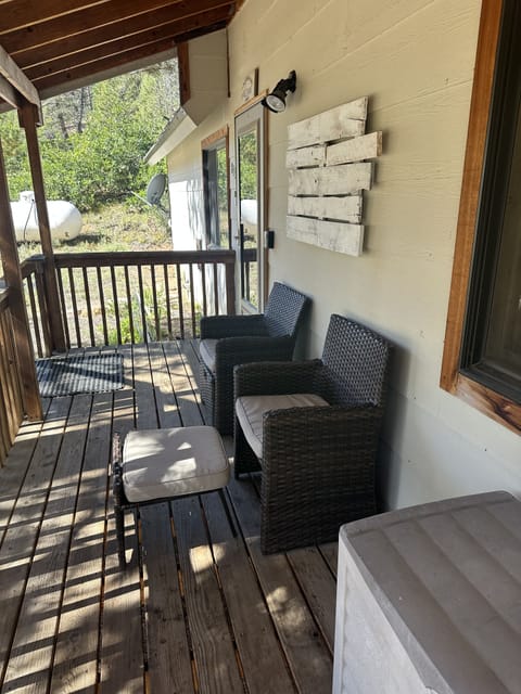 Sit outside with a cup of hot coffee and enjoy the quiet.