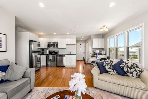 Living room with Cape Cod Bay views