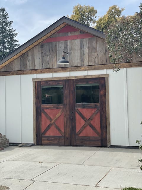 Street view of those handmade barn doors!