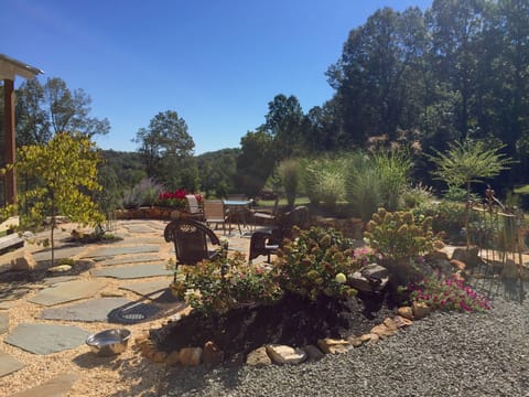 Outdoor patio shared with host.