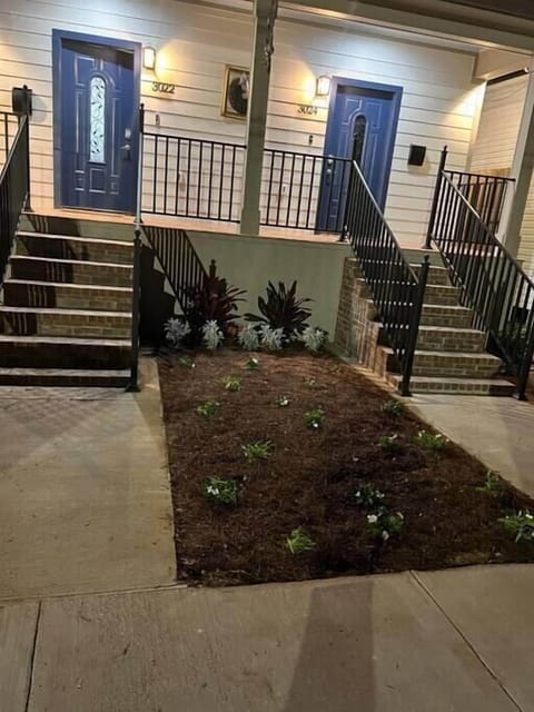 Well lit front entrance