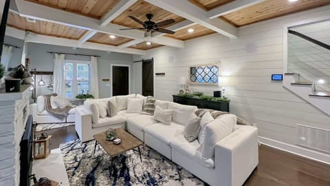 Bright, comfortable living space with timeless charm and modern updates