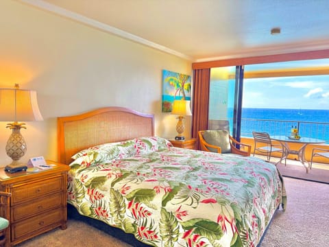 Bed with Partial Lanai View