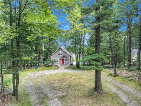 Aerial of Driveway Leading to the Cottage
