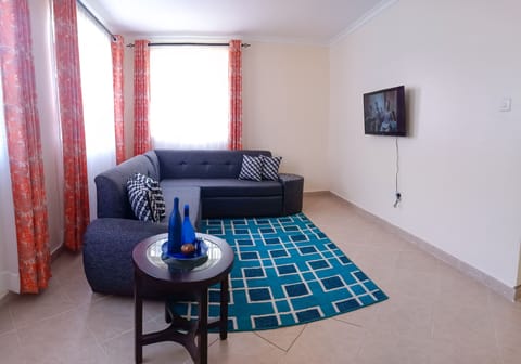 Spacious and naturally well lit living room.