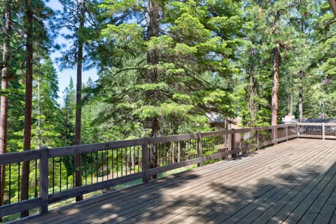 Deck (now with cushioned patio furniture & outdoor dining table)