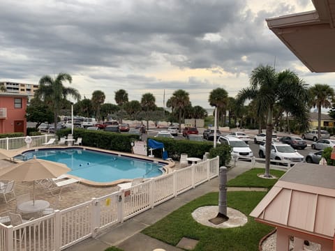 Pool and ocean view from balcony 