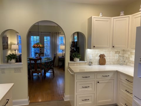 Kitchen (facing dining room and deck).