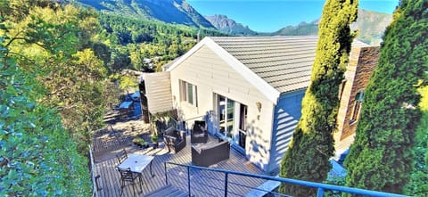 The apartment is the entire top floor of a very large house with sweeping views