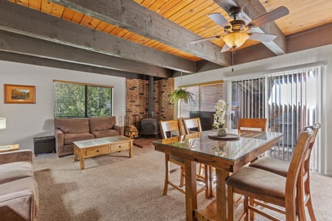 Living space and dining table