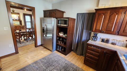 Kitchen, fridge, microwave