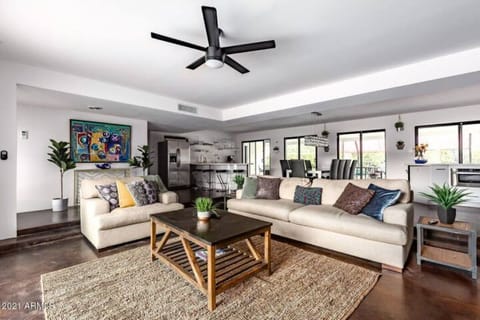 Enjoy a movie in the comfy living room while you rest up from your adventures.