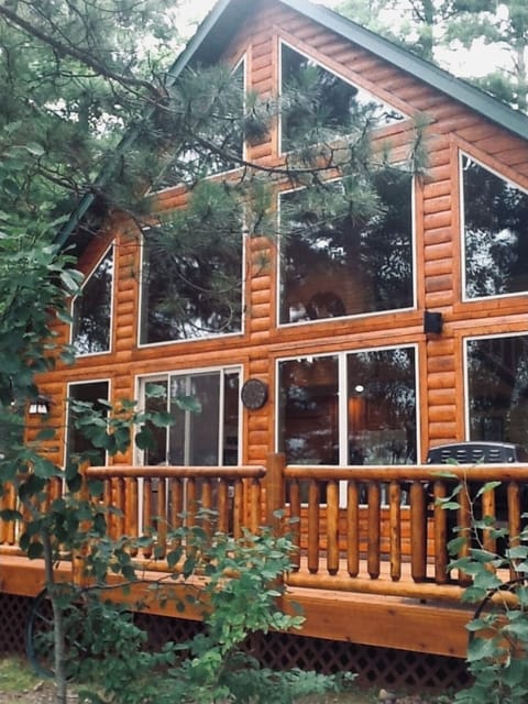 Private deck, facing South on Round lake.