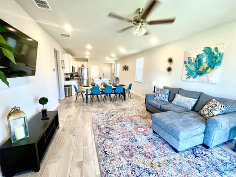 Downstairs Living and Kitchen area