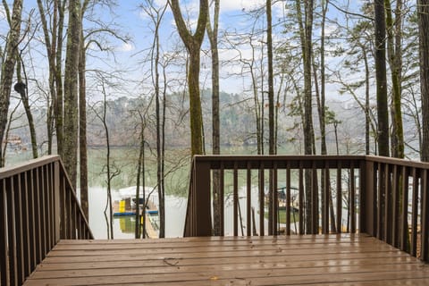 View of lake from the back patio