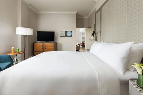 Sink into crisp linens and enjoy a calm, quiet night.