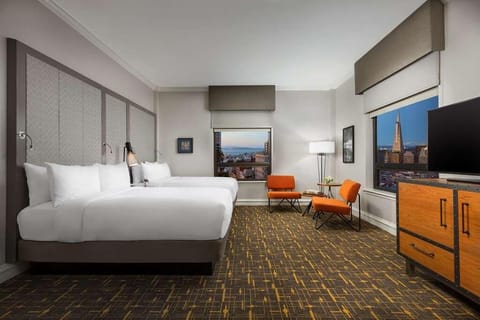 Recharge in a serene room with modern comforts.