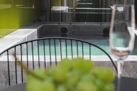 Private pool with jacuzzi