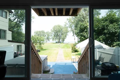 Front porch views, just a short walk to the beach. 