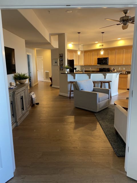 View from mater bedroom into living area