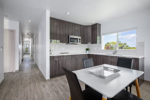 The top floor has additional seating area for the perfect morning coffee spot.