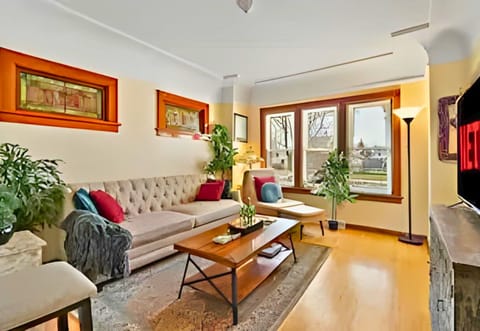 Downstairs Living Room. The Milwaukee House boasts 3 living areas!