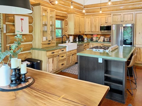 Well-stocked kitchen with a variety of coffee making options