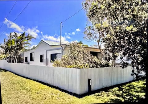 House is on corner block and fully fenced with huge backard