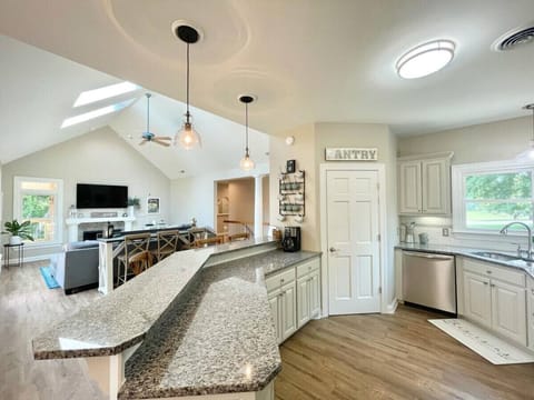 Kitchen fully stock with all cooking essential, stainless steel appliances and traditional drip coffee maker