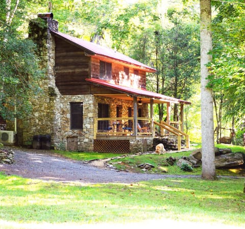 Historic stone cabin with modern amenities